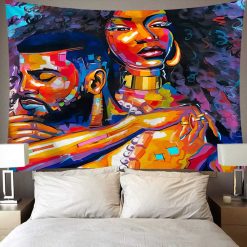 Tenture Murale Design Africain - Couple Afro
