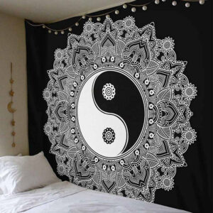 Tenture murale yin yang mandala