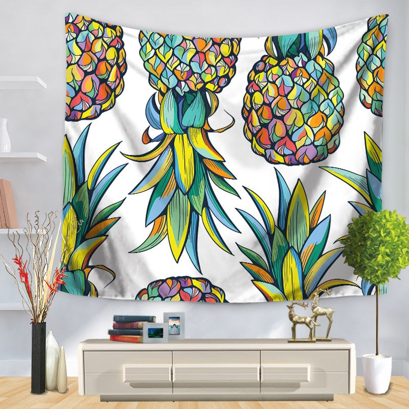 Tenture murale vegetale ananas