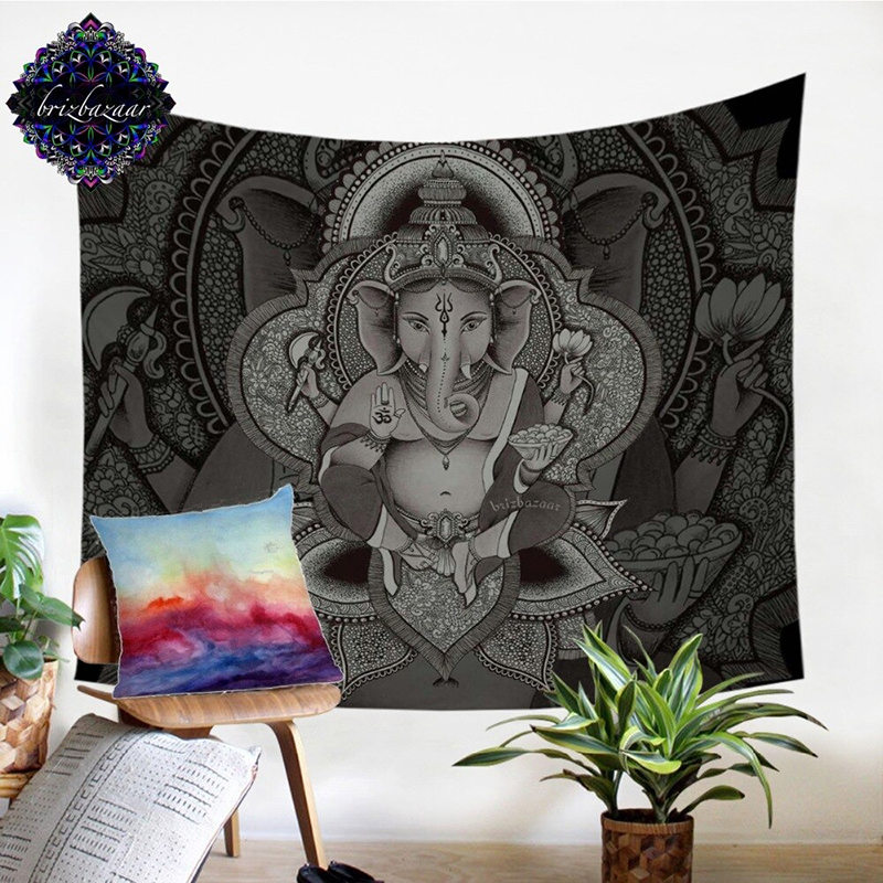 Tapisserie Murale Psychédélique Hippie 150x200 Cm - Tissu Polyester, Motif Coloré Indien - Décoration Chambre, Couverture, Rideau, Plage