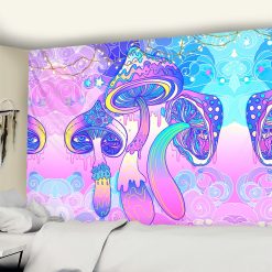 Tenture murale champignons hallucinogènes