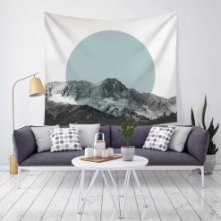 Tenture Murale Lever de Soleil Japonnais Design Noir et Blanc