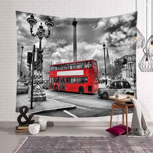 Tenture Murale Bus Rouge Londonien Centre le Londres