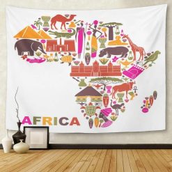 Tenture Murale Dessin Continent Afrique