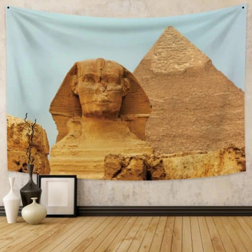 Tenture photographique sur les pyramides de Gizeh
