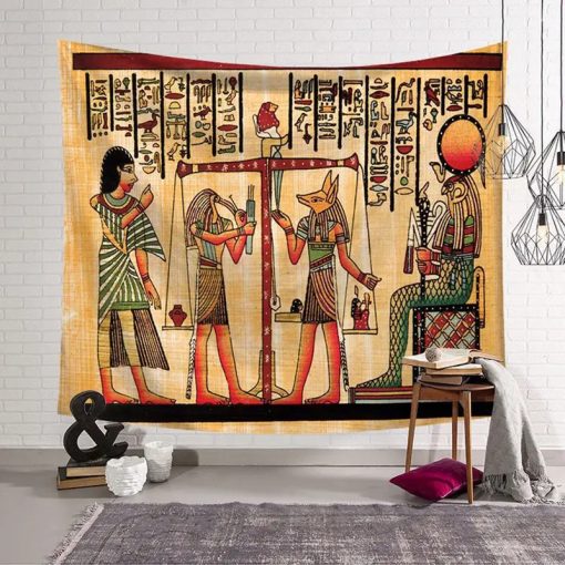 Tenture papyrus balance d'Osiris