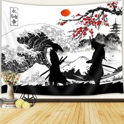 Tenture murale Japonaise aux deux samouraïs