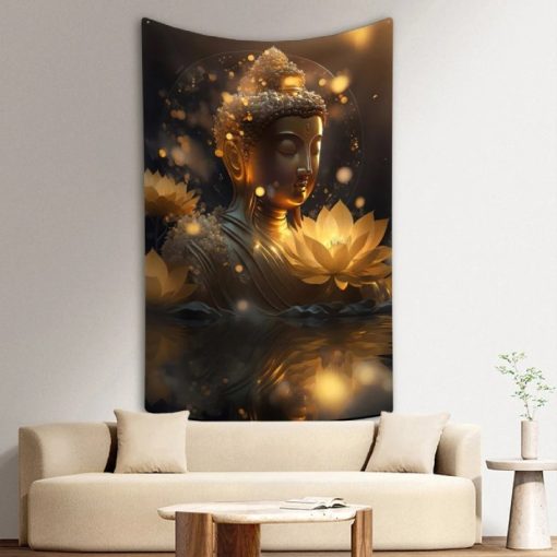 Tenture Bouddha Flamboyant