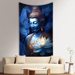 Tenture Bouddha Fleur de Lotus