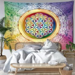Tenture Mandala traditionnel des dégradés de couleurs sublimes