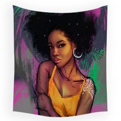 Tenture Murale Design Africain - Jeune Femme Africaine Urbaine
