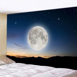 Tenture Murale Lune Nuit étoilée sur Montage