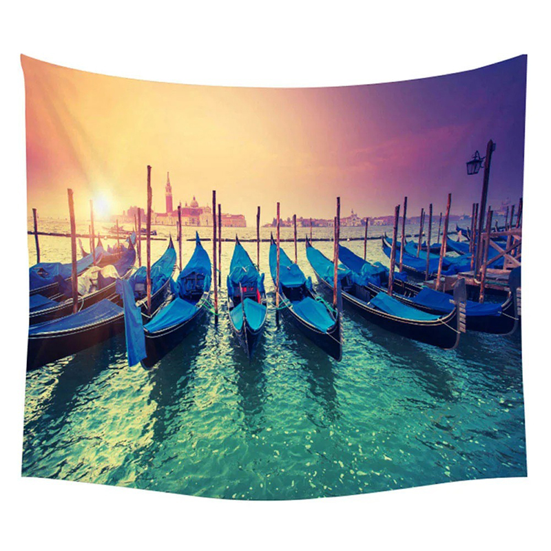 Tenture Murale Décorative 150x130 Cm - Paysage De Lac Et Montagne Enneigée - Polyester Pour Salon, Chambre, Bureau