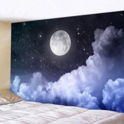 Tenture Murale Pleine Lune Et Nuages
