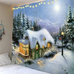 Tenture murale Maison Chaleureuse de Noël