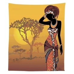 Magnifique Tenture Murale Femme Africaine éthnique