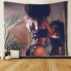 Magnifique Tenture Murale Magnifique Femme Africaine Black Queen