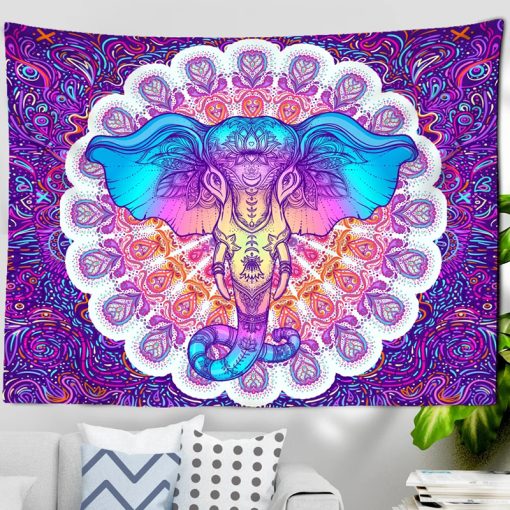 Tenture Mandala Eléphant Flashy