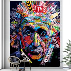 Tenture Murale Albert Einstein Pop Art