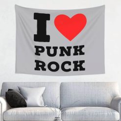 Tenture Murale Design I Love Punk Rock - 95x73 cm