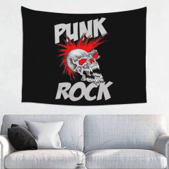 Tenture Murale Design Punk Rock Crâne Punk - 95x73 cm