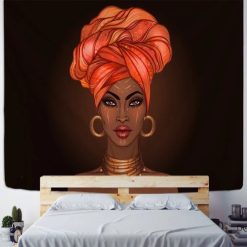 Tenture Murale Foulard Femme Africaine Tradionnelle