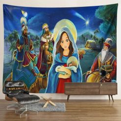 Tenture Murale Naissance de Jésus et les Rois Mages