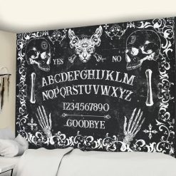 Tenture Murale Tête de Mort Gotique Ouija