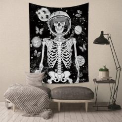 Tenture Tête de Mort Squelette Astronaute