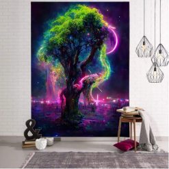 Tenture Murale Arbre de Vie - Cosmos Énigmatique