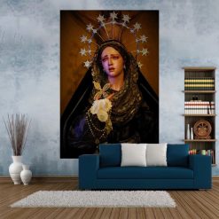 Tenture Murale Art Chrétien - La Sainte Mère Douloureuse