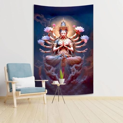 Tenture Murale Bouddha - Avalokiteshvara Lumineux