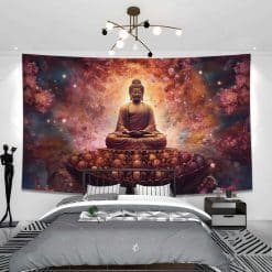 Tenture Murale Bouddha - Cosmos Éveillé