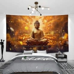 Tenture Murale Bouddha - Lumière d'Automne