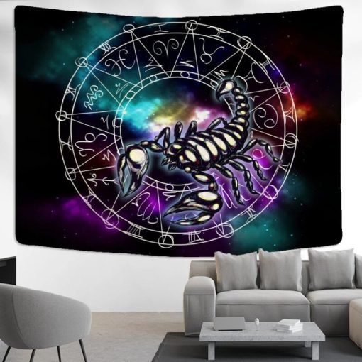 Tapisserie Murale Astro Scorpion Sombre