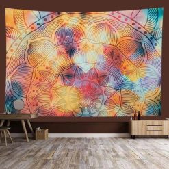 Tapisserie Murale Mandala Lumière d'Automne