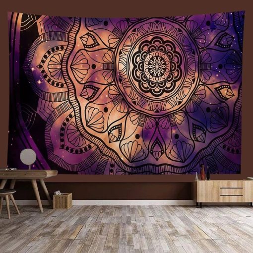 Tapisserie Murale Mandala Nuit Mystique