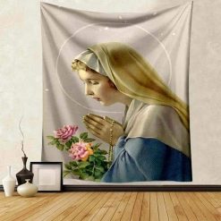 Tenture Murale Divine - Vierge Marie en Prière