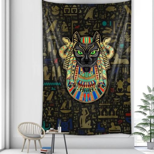 Tenture Murale Égypte Majesté de Bastet