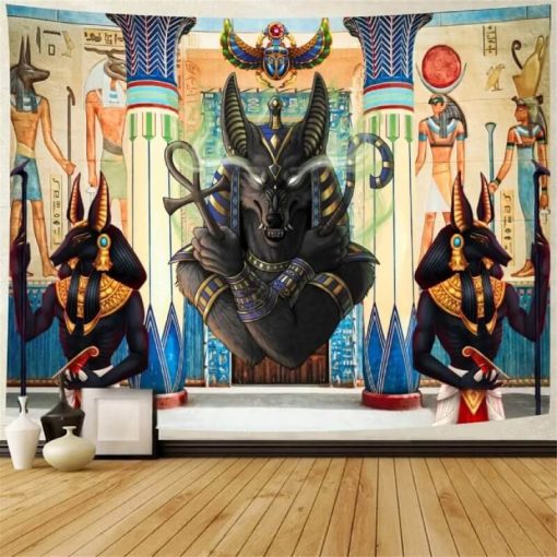 Tenture Murale Égypte Sanctuaire d'Anubis