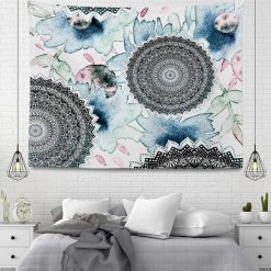 Tenture Murale Mandala Aquarelle Florale