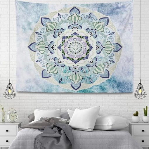 Tenture Murale Mandala Brise de Jade