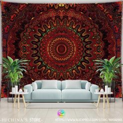 Tenture Murale Mandala Fusion Ardente