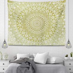 Tenture Murale Mandala Rayon de Soleil Verdoyant