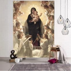 Tenture Murale - Vierge Marie avec Chœur d'Anges