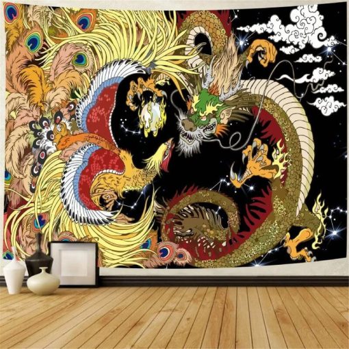 Tenture murale Japon - Odyssée des Dragons Célestes