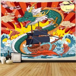 Tenture murale Japon - Odyssée du Dragon des Mers