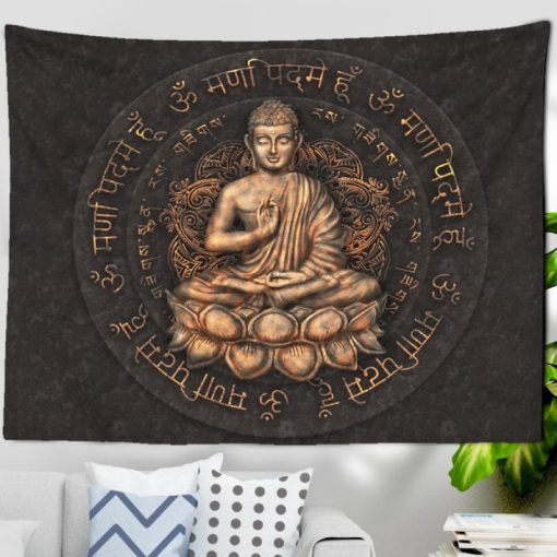 Tenture Bouddha Mantra de Sagesse