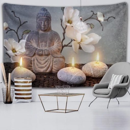 Tenture Bouddha Yoga Serenity Blossom