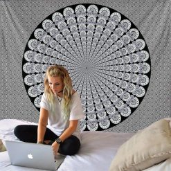 Tenture Mandala Illusion Hypnotique